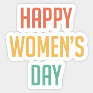 Happy Women's Day Vintage Style Sticker